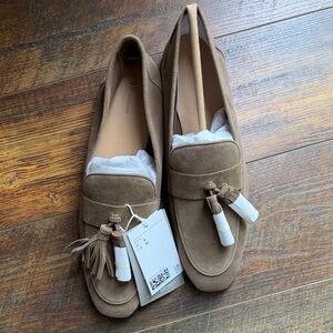 H&M Tan Suede Loafers with Tassels
